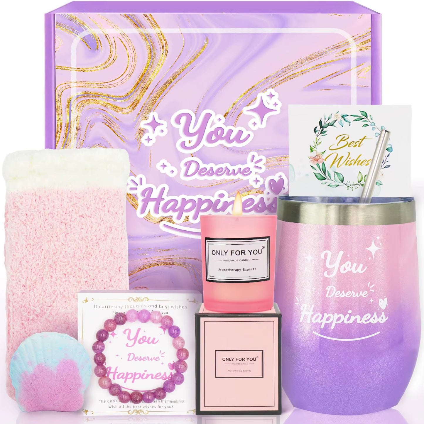 Spa Gift Basket Set Valentine'S Gifts Set Birthday Gifts for Girls Spa Self Care Gift Party Favors Vacuum Cup Gifts Basket Gift