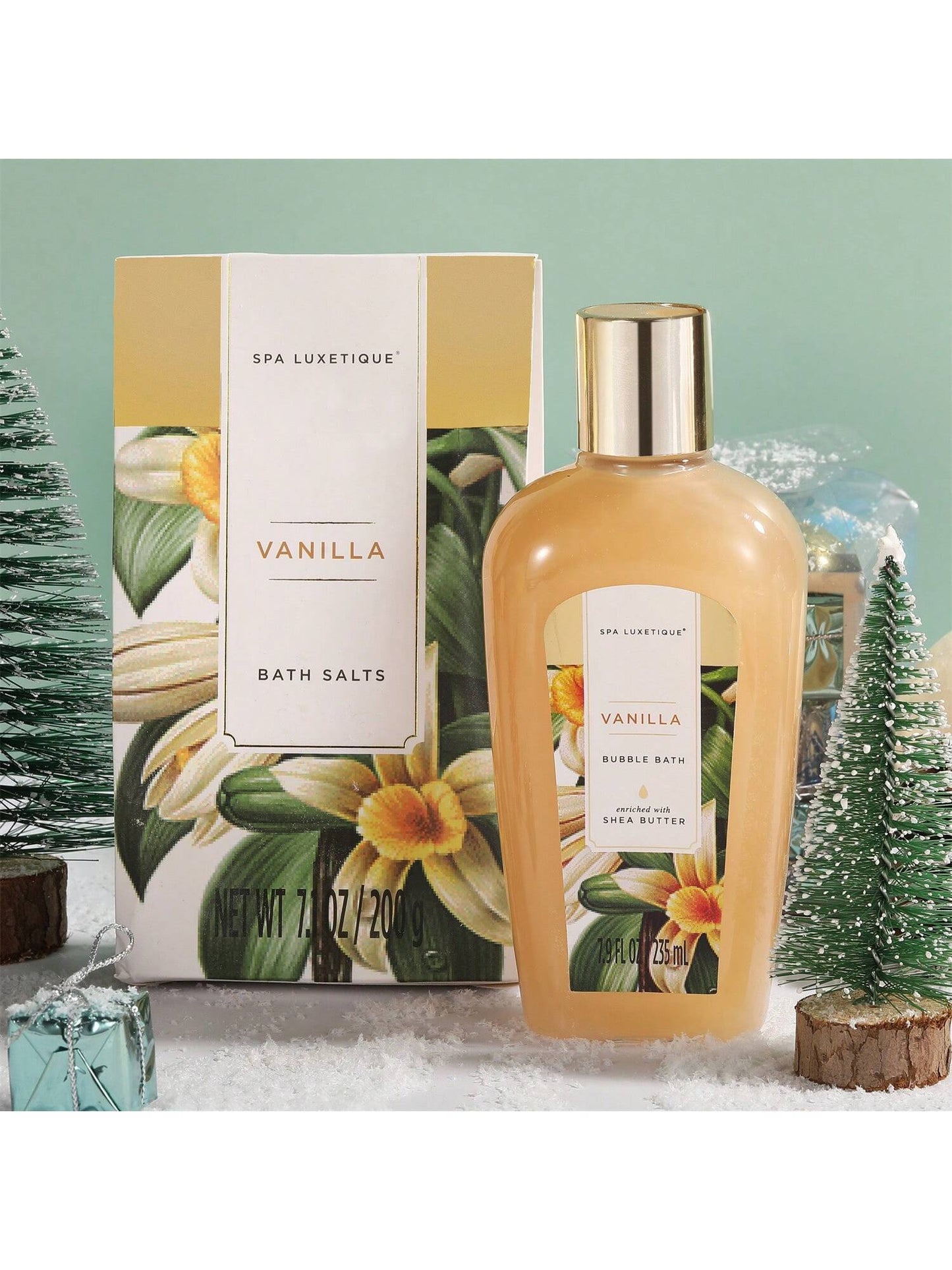 Spa Luxetique Gift Baskets for Women,15 Pcs Vanilla Spa Gifts for Women, Gifts for Women with Bubble Bath, Bath Salt, Bath Bombs Birthday Gifts for Woman with Tote Bag, Spa Baskets for Women Gift