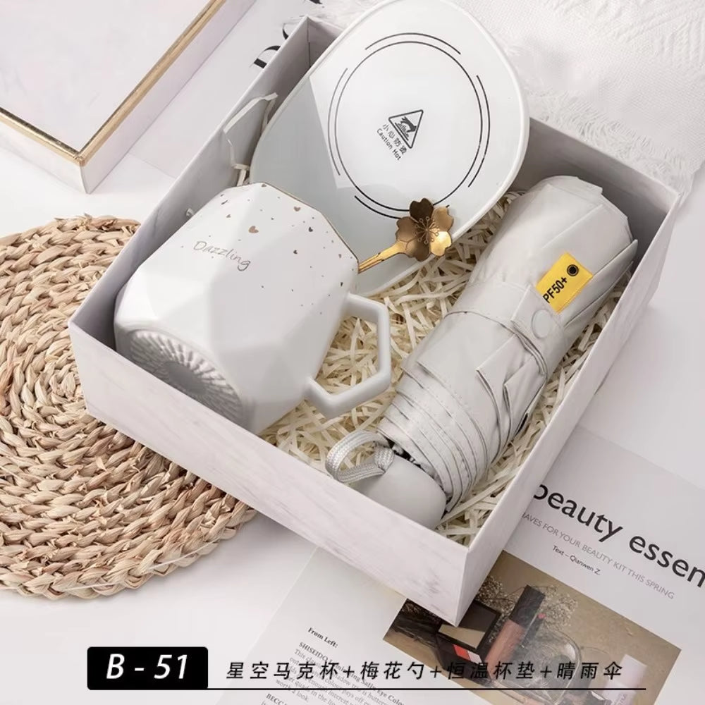 Souvenir Gift Set, Small Gift, Opening to Give Staff Thermos Cup Gift Box