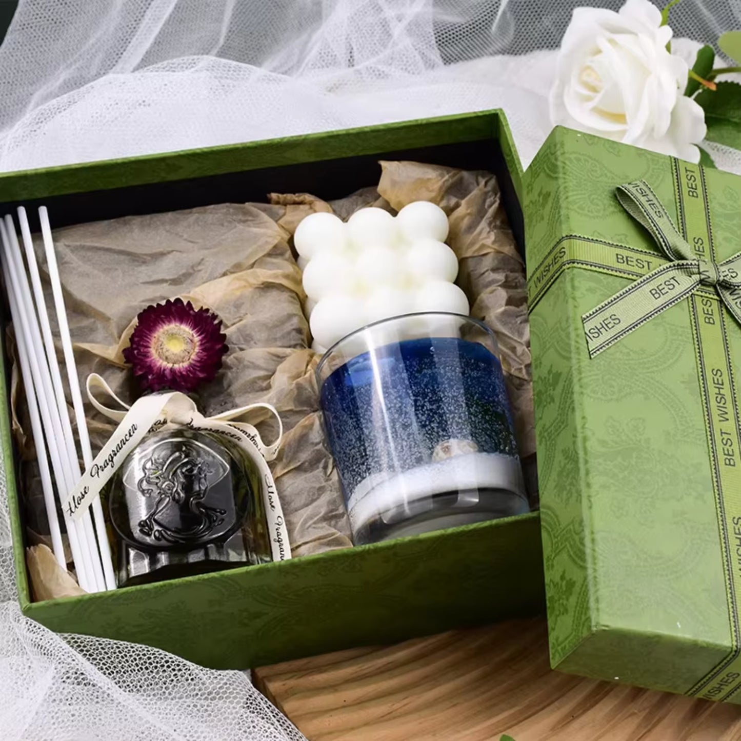 High-End Luxury Aromatherapy Scented Candle Gift Box Household Indoor Long-Lasting Aromatherapy Luxury Candle Set