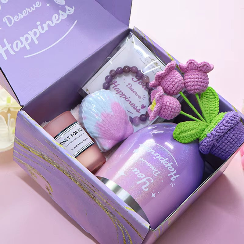 Spa Gift Basket Set Valentine'S Gifts Set Birthday Gifts for Girls Spa Self Care Gift Party Favors Vacuum Cup Gifts Basket Gift