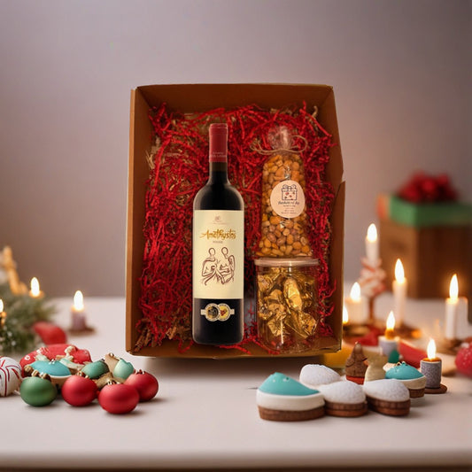 Amethystos Red Wine Gift Basket