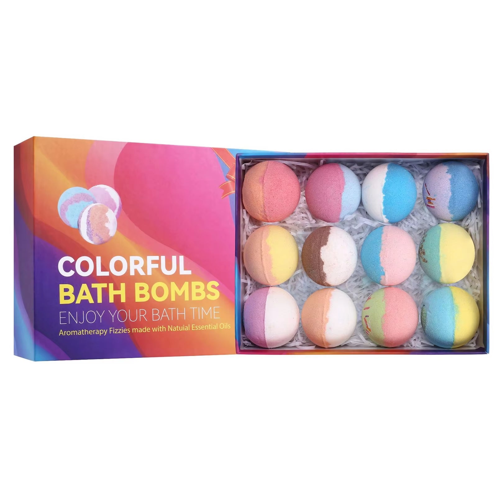 Bath Bomb Pack Gift Set Bath Salt Balls Essential Oil Bath Bombs for Moisturizing Skin Fizzy Spa Bath Bubble Bomb Aromatic Odor