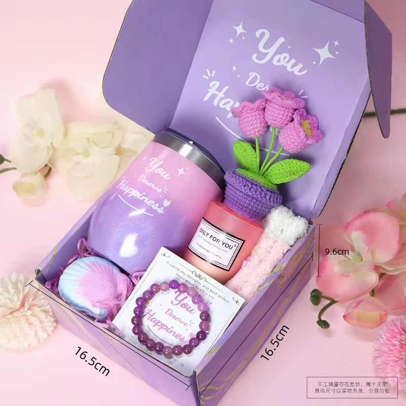 Spa Gift Basket Set Valentine'S Gifts Set Birthday Gifts for Girls Spa Self Care Gift Party Favors Vacuum Cup Gifts Basket Gift